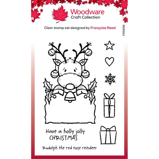 WOODWARE CLEAR STAMPS FESTIVE RUDOLPH - FRS936
