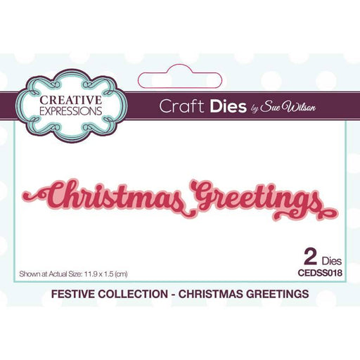 CREATIVE EXPRESSIONS DIE CHRISTMAS GREETINGS   - CEDSS018