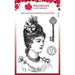 WOODWARE CLEAR SINGLES MINI 3 IN X 4 IN STAMP VINTAGE LADY - FRM057