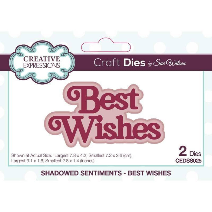CREATIVE EXP SUE WILSON MINI SHADOWED BEST WISHES - CEDSS025