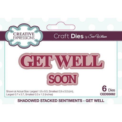 SUE WILSON  DIES SHADOWED STACKED SENTIMENTS GET WELL  - CEDSS062