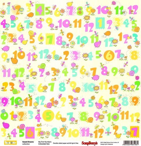HOBBY&YOU 12X12 SWEET DREAMS MY FIRST NUMBERS - SCB220607402