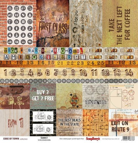 HOBBY AND YOU 12X12 EDGE OF TOWN CARDS 2 - SCB220608308B