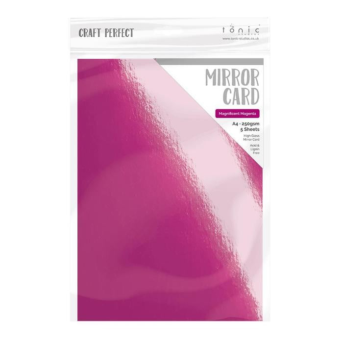 TONIC CRAFT PERFECT A4 MIRROR CARD 5PKT MAGNIFICA MAGENTA - 8700E