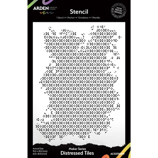 ARDEN CREATIVE STUDIO STENCIL MAKER SERIES DISTRESSED TILES - ACSST0009