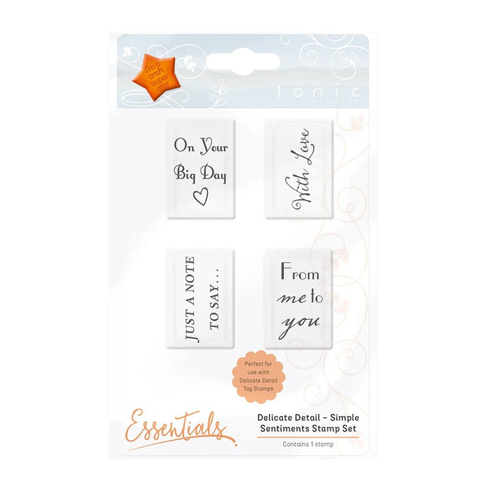 TONIC STUDIOS • ESSENTIALS DELICATE DETAIL STAMP SET SIMPLE SENTIMENT - 1345E
