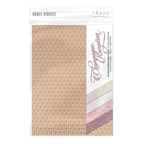 TONIC CRAFT PERFECT CARD STOCK A4 10PK CHAMPAGNE RECEPTION - 1970E