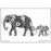 SWEET POPPY STENCIL ELEPHANTS - SP1-232