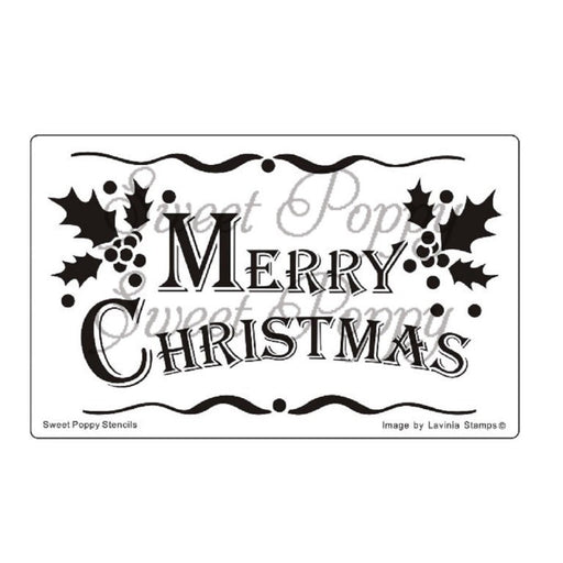 SWEET POPPY STENCIL CHRISTMAS BANNER - SP2-137