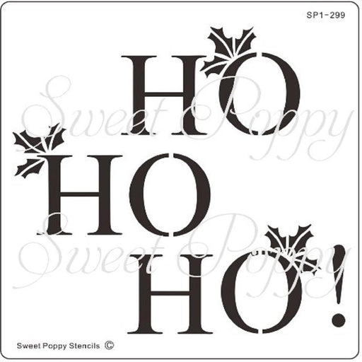 SWEET POPPY STENCIL HO HO HO - SP1-299