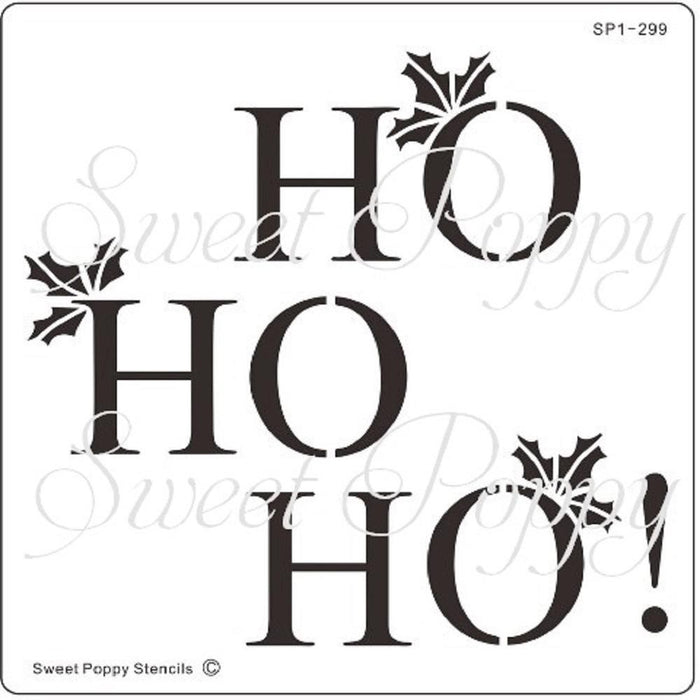 SWEET POPPY STENCIL HO HO HO - SP1-299