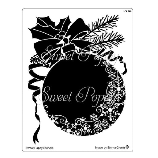 SWEET POPPY STENCIL CHRISTMAS SNOWFLAKE BAUBLE - SP1-311