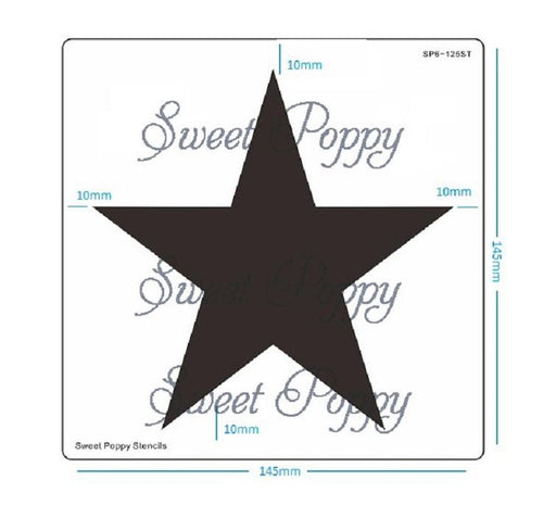 SWEET POPPY STENCIL APERTURE STAR - SP6-125ST