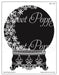 SWEET POPPY STENCIL ORNATE SNOW GLOBE - SP6-139