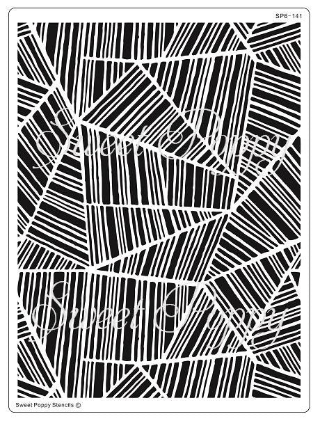 SWEET POPPY STENCIL TOTALLY TRIANGLES BACKPLATE - SP6-141