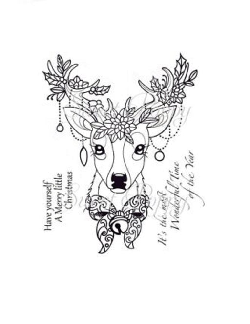 SWEET POPPY STAMP A6 CHRISTMAS DEER - SPSCHRISDEER