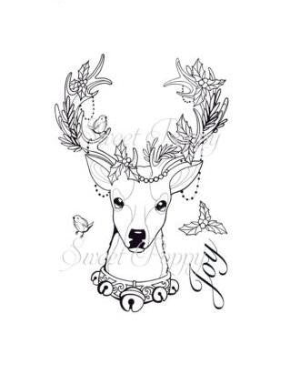 SWEET POPPY STAMP A6 WINTER STAG - SPSWSTAG