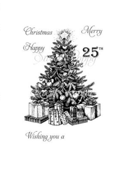 SWEET POPPY STAMP A6 LARGE CHRISTMAS TREE - SPSXMASTREEL