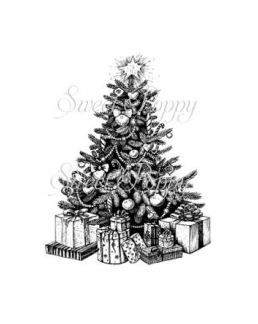 SWEET POPPY STAMP A7 SMALL CHRISTMAS TREE - SPSWXMASTREE