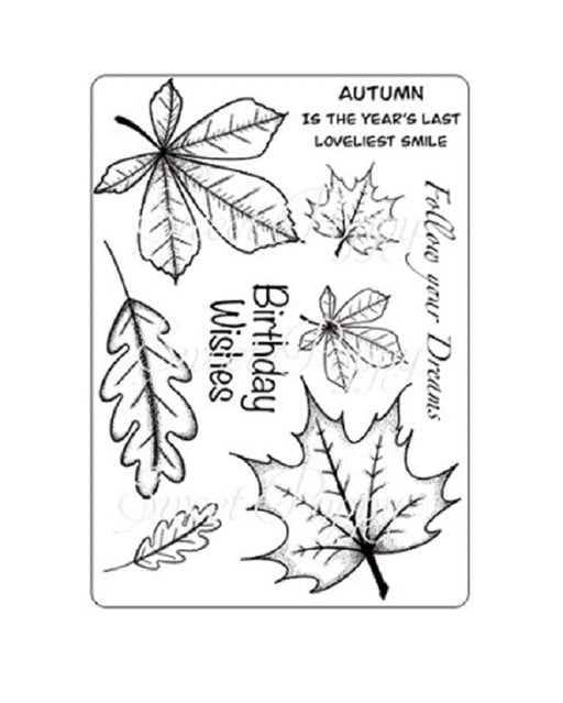 SWEET POPPY STAMP A6 AUTUMN LEAVES - SPSTMP AUTUMN LEAVES