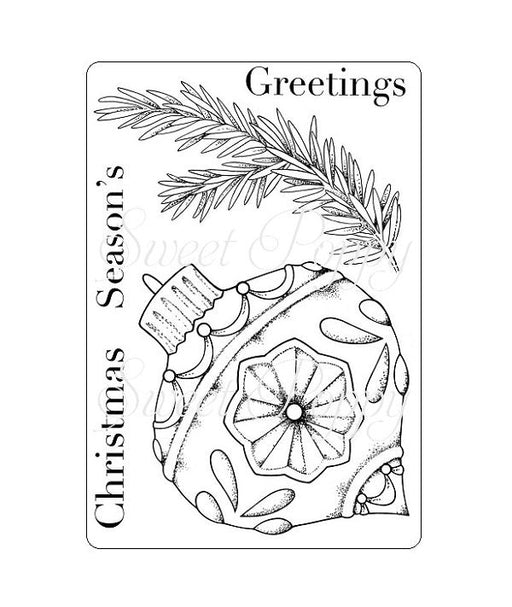 SWEET POPPY STAMP A6 CHRIST BAUBLE - SPSTMP CHRIST BAUBLE