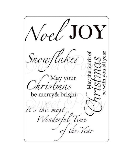SWEET POPPY STAMP A6 MERRY & BRIGHT - SPSTMP MERRY BRIGHT