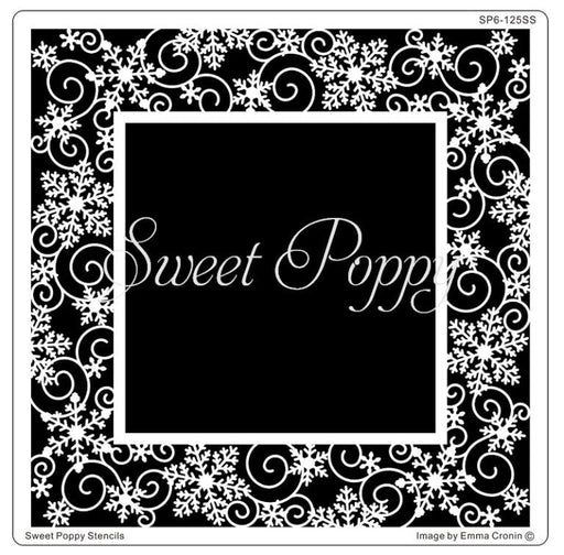 SWEET POPPY STENCIL SNOWFLAKE SQUARE - SP6-125SS