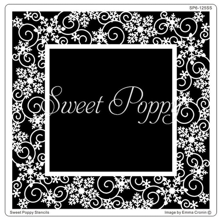 SWEET POPPY STENCIL SNOWFLAKE SQUARE - SP6-125SS