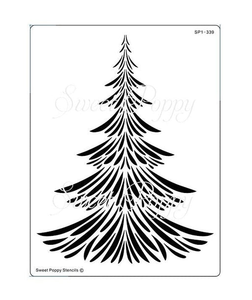 SWEET POPPY STENCIL FIR TREE - SP1-339