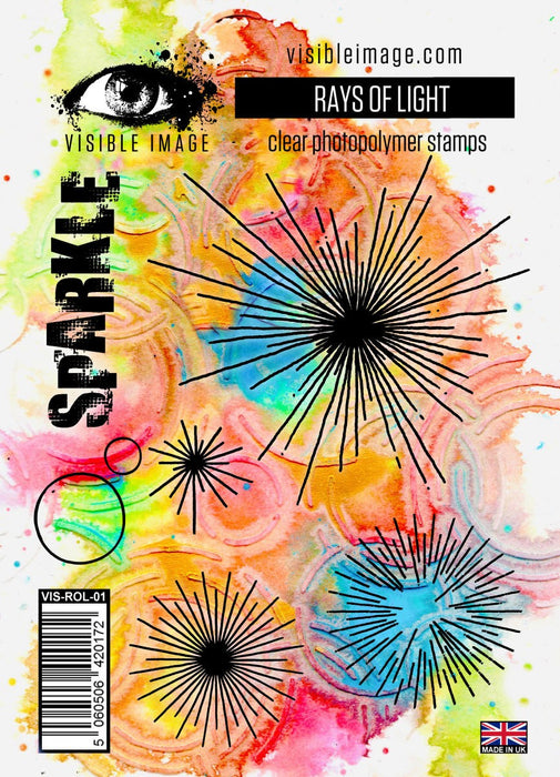 VISIBLE IMAGE PHOTOPOLYMER STAMPS RAYS OF LIGHT - VIS-ROL-01