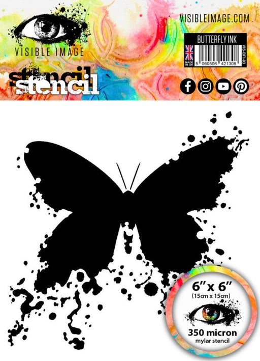 VISIBLE IMAGE PHOTOPOLYMER STAMP BUTTERFLY INK - VIS-BFI-03