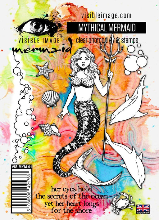 VISIBLE IMAGE PHOTOPOLYMER STAMP MYTHICAL MERMAID - VIS-MYM-01