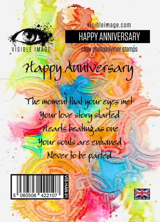 VISIBLE IMAGE PHOTOPOLYMER STAMP HAPPY ANNIVERSARY - VIS-HAN-01