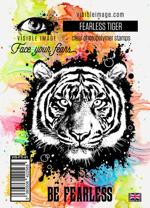 VISIBLE IMAGE PHOTOPOLYMER STAMP FEARLESS TIGER - VIS-FTI-01