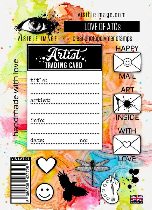 VISIBLE IMAGE PHOTOPOLYMER STAMP LOVE OF ATCS - VIS-LAT-01