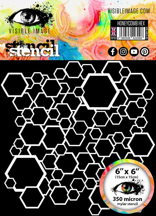 VISIBLE IMAGE STENCIL HONEYCOMB HEX - VIS-HEX-03