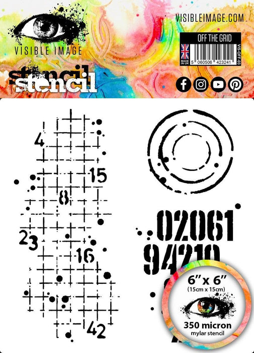 VISIBLE IMAGE STENCIL OFF THE GRID - VIS-OFF-03