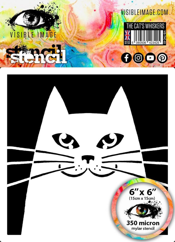 VISIBLE IMAGE STENCIL THE CATS WHISKERS - VIS-THC-03