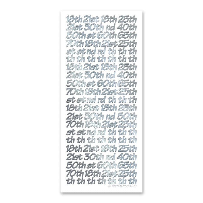 SELF ADHESIVE STICKERS OCCASION NUMBERS GOLD - XL516U-02