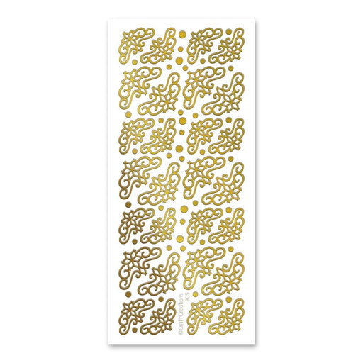 SELF ADHESIVE STICKERS CHRISTMAS CORNERS GOLD -XL835U-01