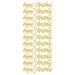 SELF ADHESIVE STICKERS HAPPY CHRISTMAS GOLD -XL846U-01