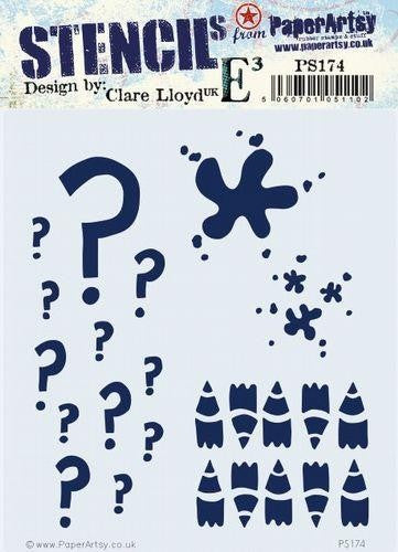 PAPER ARTSY STENCIL BY CLARE LLOYD 174 - PS174