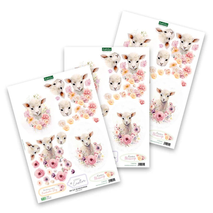 KATY SUE DIE CUTS DECO SELF ADHESIVE STICKERSUPAGE – LITTLE LAMBS DCD705
