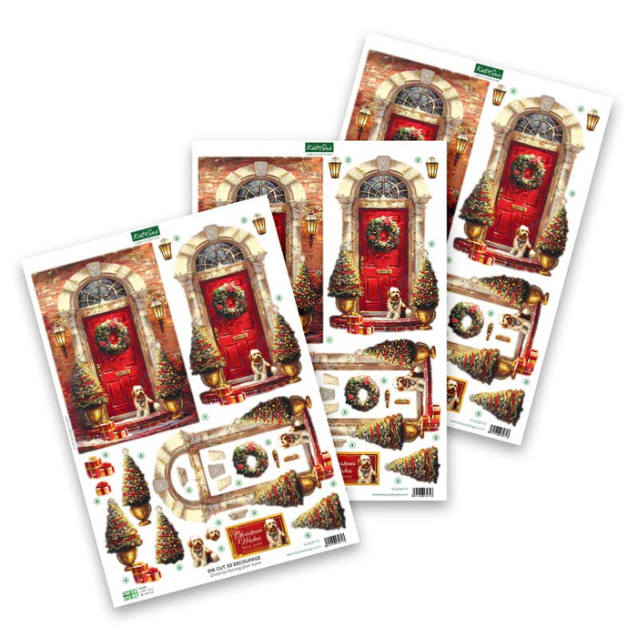 KATY SUE DIE CUTS DECO SELF ADHESIVE STICKERSUPAGE – CHRISTMAS MORNING DOOR SCENE -DCD713