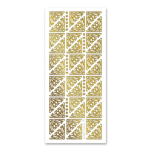 DECO SELF ADHESIVE STICKERSRATIVE CORNERS GOLD -XL712U-01