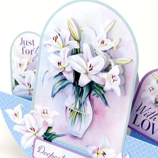 KATY SUE DIE CUTS DECO SELF ADHESIVE STICKERSUPAGE - VASE OF LILIES -DCD721