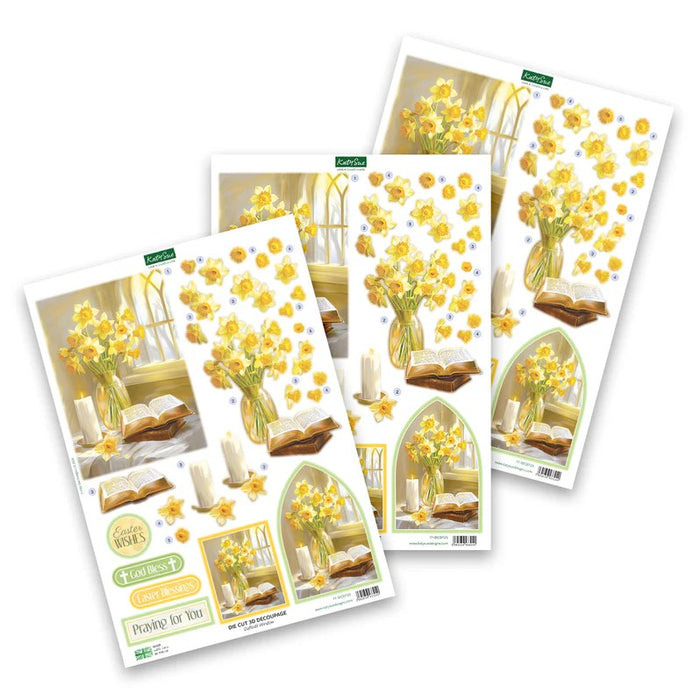 KATY SUE DIE CUTS DECO DAFFODIL WINDOW  - DCD725