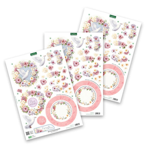 KATY SUE DIE CUTS DECO DOVE WITH FLOWERS  - DCD727