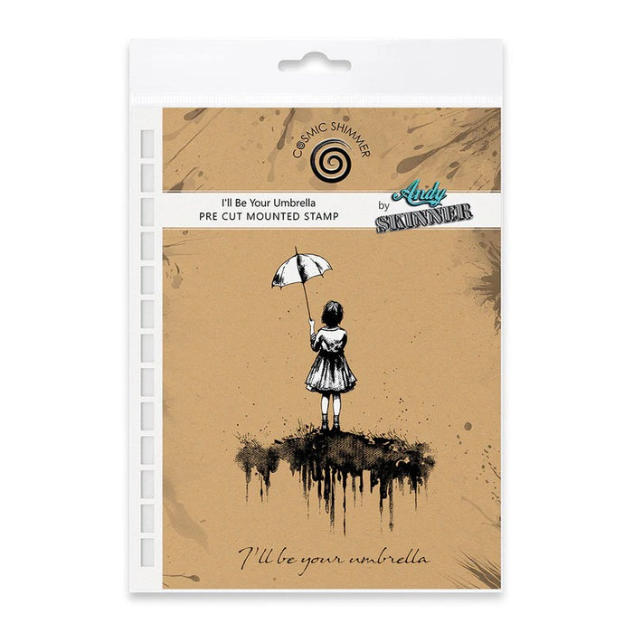 I'LL BE YOUR UMBRELLA PRE CUT RUBBER STAMP SET BY ANDY SKINNER - 07-0061-AS