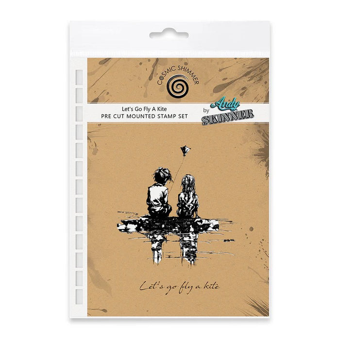 LET'S GO FLY A KITE PRE CUT RUBBER STAMP SET BY ANDY SKINNER - 07-0064-AS